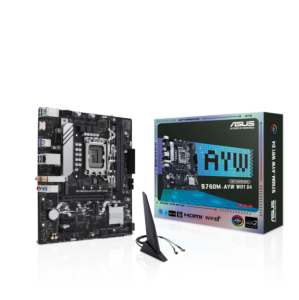 PLACA MÃE ASUS B760M-AYW WIFI D4, INTEL LGA 1700, MATX, WF/BLT, DDR4 - B760M-AYW WIFI D4 - Imagem 3