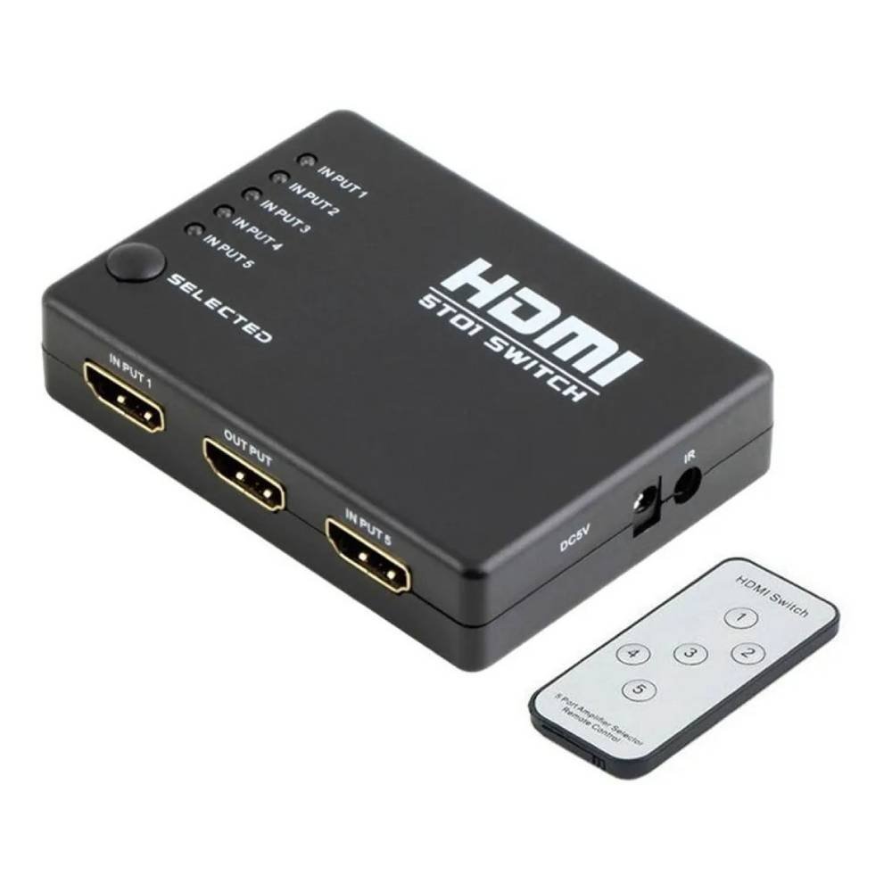 Switch HDMI Vinik 5 Entradas 1 Saída 1.2V 3D 1080P - SWH5-1