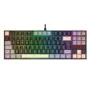Teclado Mecânico Redragon Gamer Kumara RGB Switch Brown Preto Cinza e Amarelo - K552LGY-RGB (PT-BROWN)
