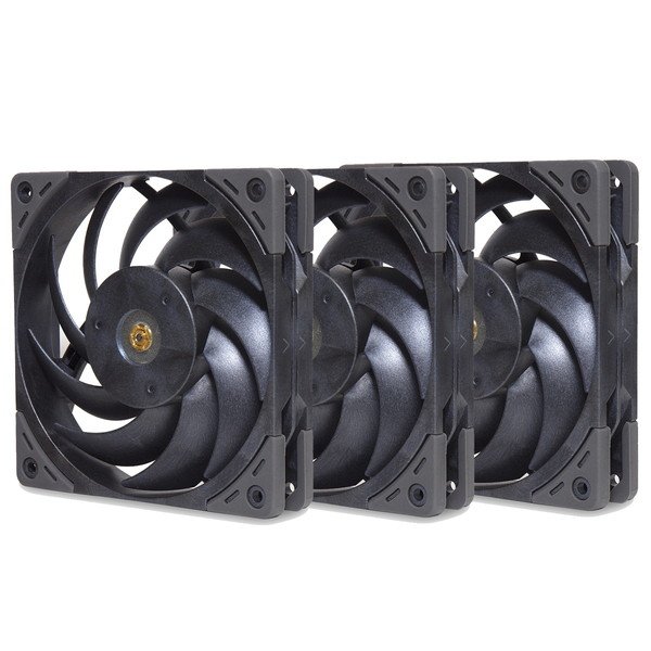 Cooler Para Gabinete Scythe Grand Tornado 120mm 2000RPM Preto Kit com 3 unidades - GT1225FD20X3-P