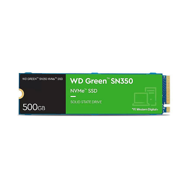 SSD 500GB Western Digital WD Green SN350 M.2 NVMe PCIe 3.0 3200MBs/2500MBs - WDS500G2G0C
