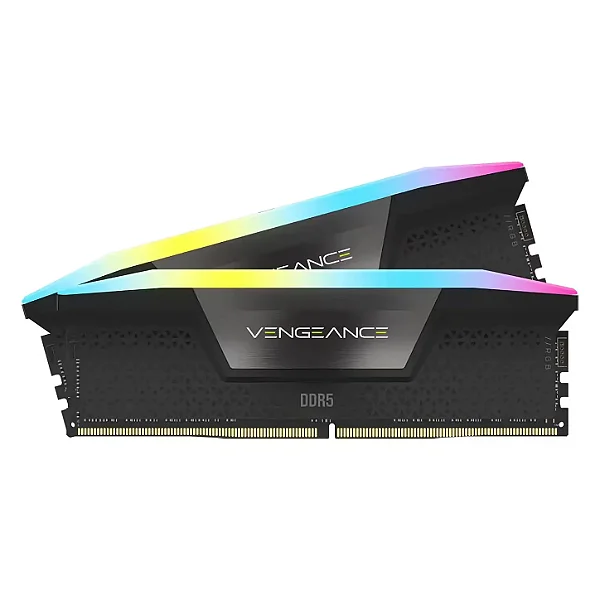 Memória RAM Corsair Vengeance RGB 32GB (2x16GB) DDR5 5200MHz C40 - CMH32GX5M2B5200C40