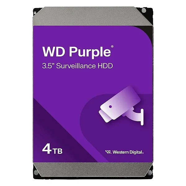 HD Western Digital WD Purple Surveillance 4TB 3.5" SATA 6Gb/s 5400RPM 128MB - WD44PURZ