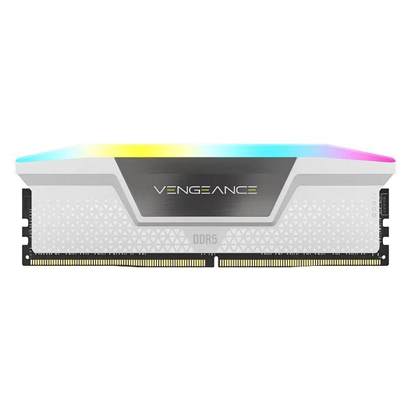 Memória RAM Corsair Vengeance RGB 32GB (2x16GB) DDR5 5200MHz C40 Branca - CMH32GX5M2B5200C40W