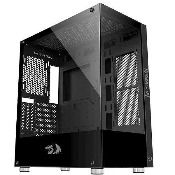 Gabinete Gamer Redragon Reflect Preto Vidro Temperado Mid Tower - CA-601B
