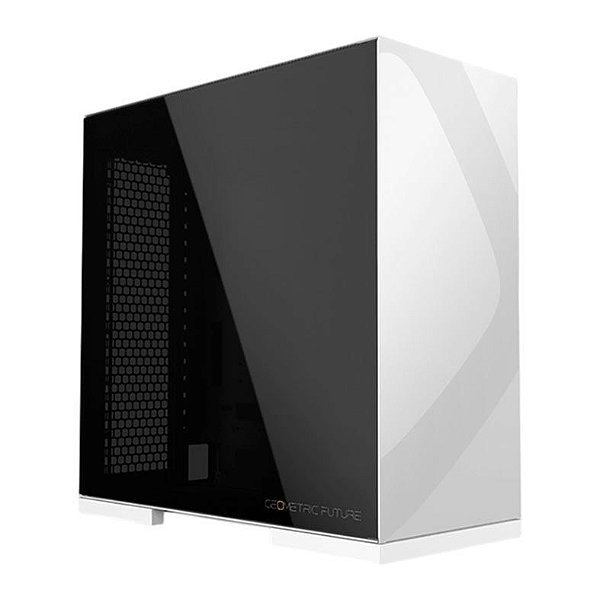Gabinete Gamer Geometric Future Model 8 Lohan Branco Sem Fan - GEO-M8-LOW
