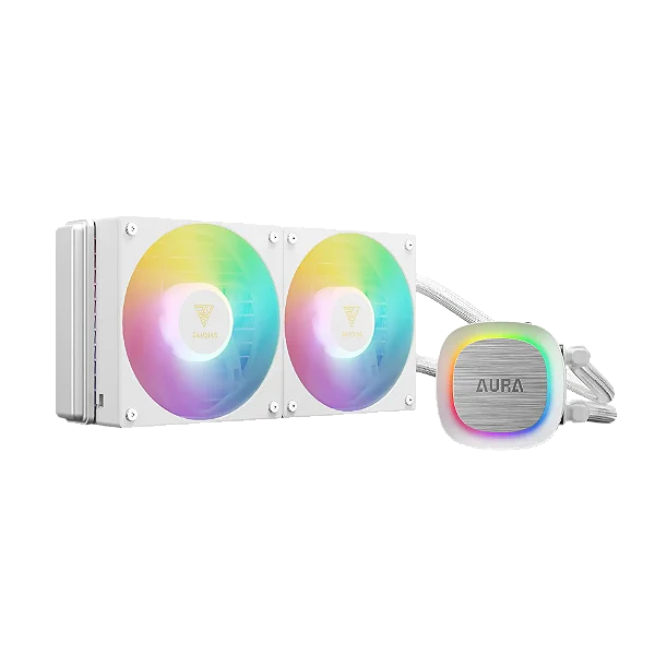 Water Cooler Gamdias Aura GL240 V2 Branco 240MM - AURA-GL240-V2-WH
