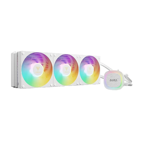 Water Cooler Gamdias Aura GL360 V2 Branco 360MM - AURA-GL360-V2-WH