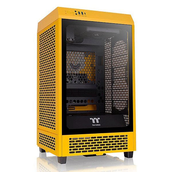Gabinete Thermaltake The Tower 200 BUMBLEBEE Mini Tower Mini-ITX Amarelo Sem Fonte Com 2 Fans - CA-1X9-00S4WN-00