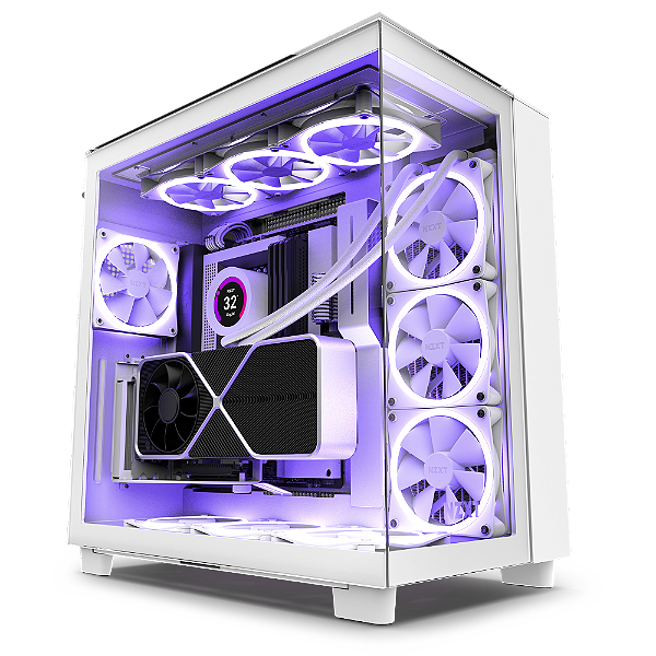 Gabinete NZXT H9 Elite Mid-Tower Vidro Temperado Branco - CM-H91EW-01