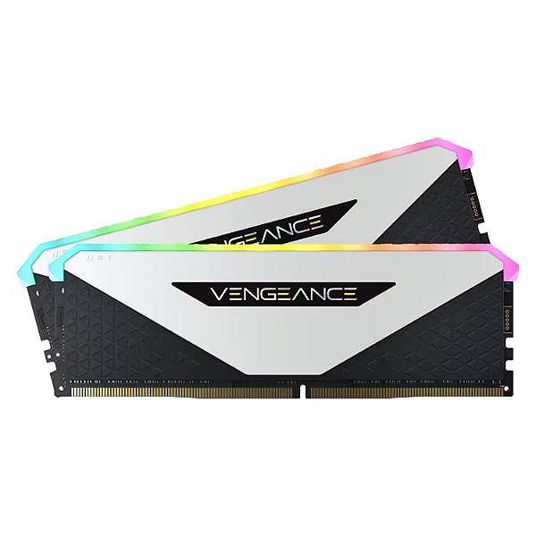 Memória RAM Corsair Vengeance RT RGB 16GB (2x8GB) DDR4 3200MHz C16 Branca - CMN16GX4M2Z3200C16W