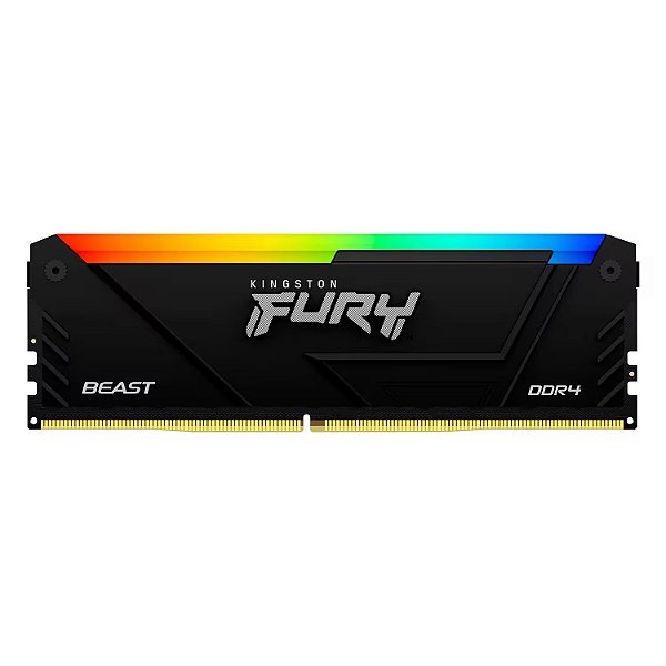 Memória RAM Kingston Fury Beast RGB 16GB DDR4 3600 MHz C18 - KF436C18BB2A 16 - KF436C18BB2A-16