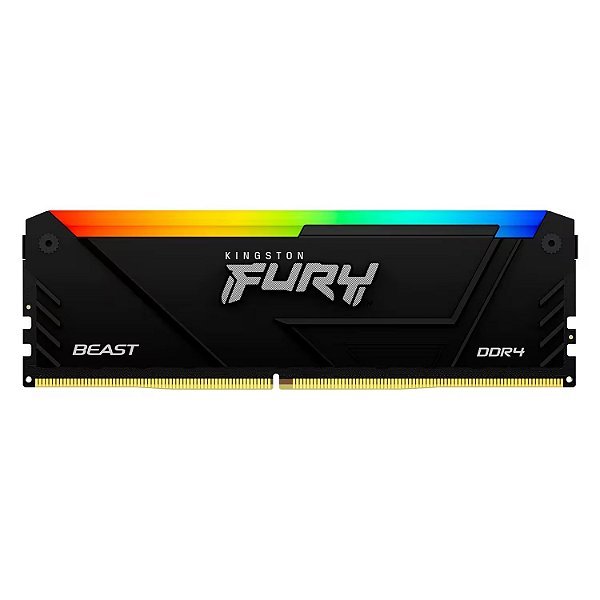 Memória RAM Kingston Fury Beast RGB 8GB DDR4 3600 MHz C17 - KF436C17BB2A 8 - KF436C17BB2A-8
