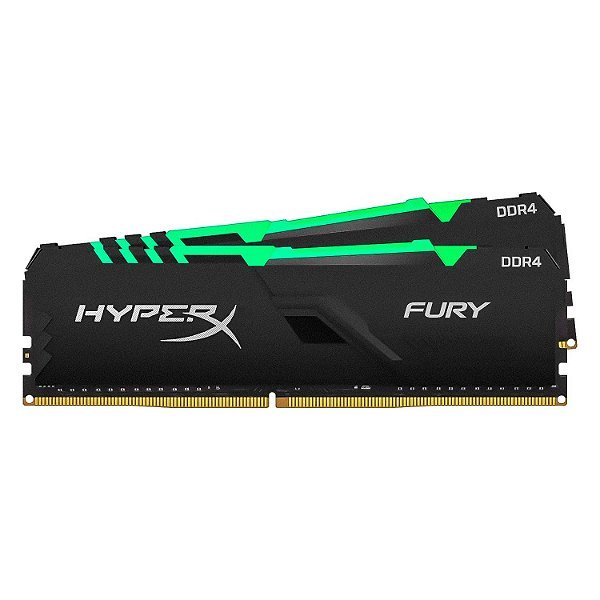 Memória RAM Kingston HyperX Fury RGB 16GB (2x8GB) DDR4 2666MHz C16 - HX426C16FB3AK2-16