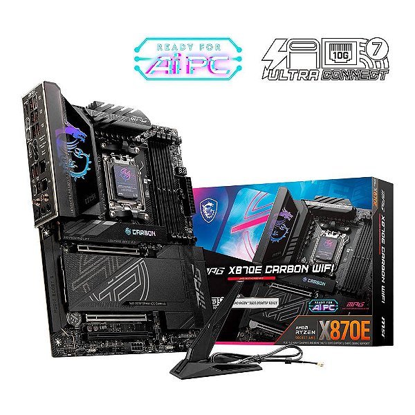 Placa Mãe MSI MPG X870E Carbon WI-FI 7 DDR5 AM5 ATX