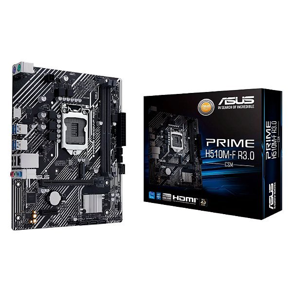 Placa Mãe Asus Prime H510M-F R3 DDR4 LGA 1200 Micro-ATX