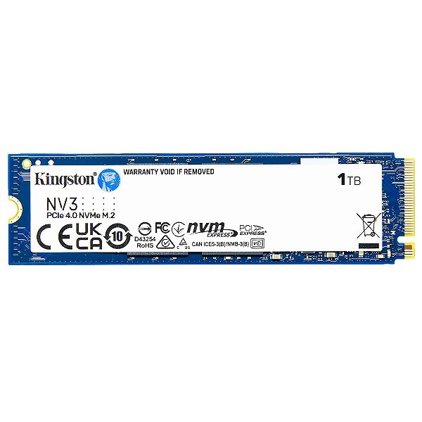 SSD 1TB Kingston NV3 M.2 2280 6000MBs/4000MBs - SNV3S/1000G