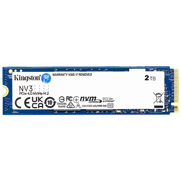 SSD 2TB Kingston NV3 M.2 2280 6000MBs/5000MBs - SNV3S/2000G