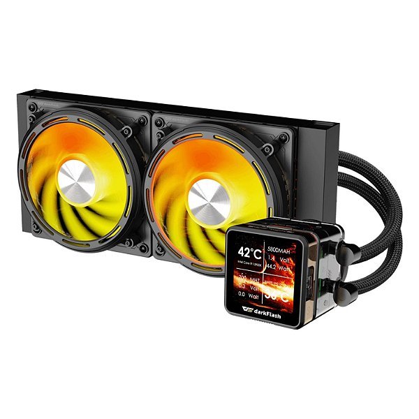 Water Cooler para Processador darkFlash Explore DE240 ARGB Display IPS 2.88